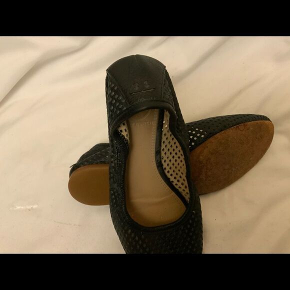 Tory Burch Whittaker Perforated Leather Ballerina Flat, Black- Size 5.5 - Picture 7 of 10